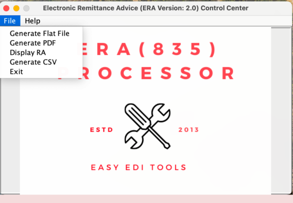 Electronic Remittance Advice Era Processor Linux Easyeditools